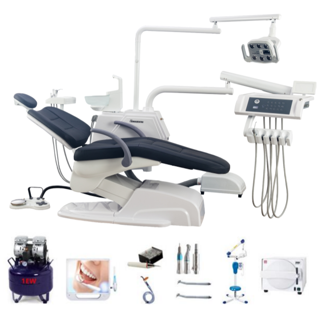 Conjunto de sill&oacute;n dental Big Seat con cuero