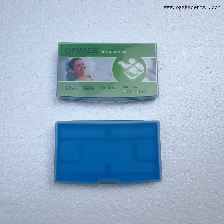 Soporte de cerámica para ortodoncia Dental, Base de malla Roth/MBT OSA-F690-Ice