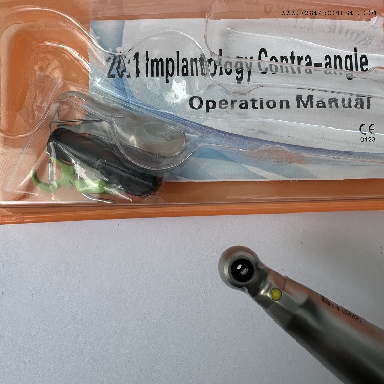 Implante dental 20:1 Contraángulo LED de acero inoxidable