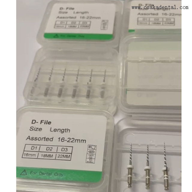 Uso dental de limas de retratamiento endodóntico resistentes a la separación con conicidad alta