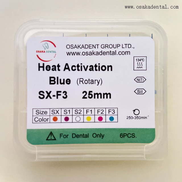 Ficheros endodónticos de la forma cónica grande azul termalmente activados para endodoncia dental