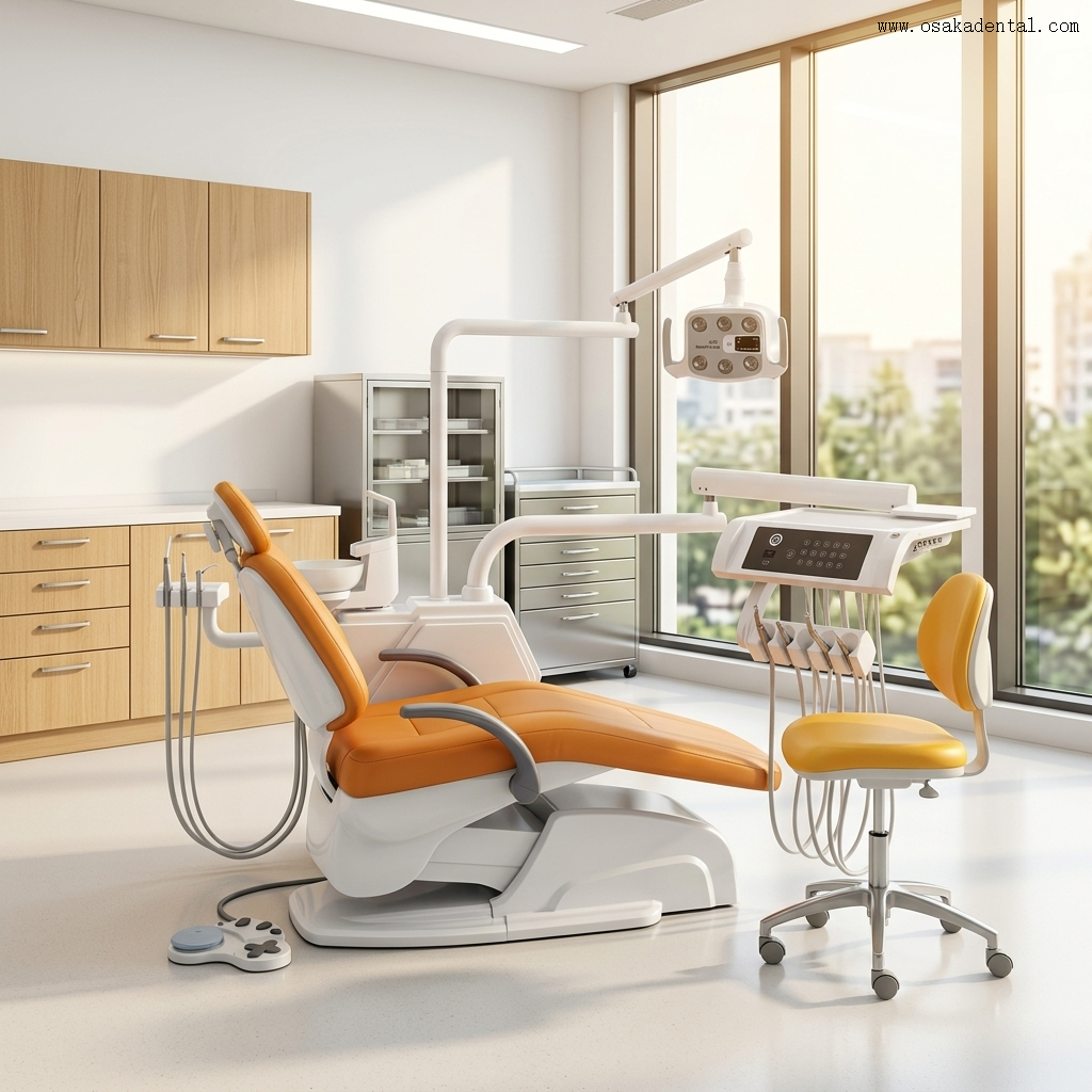 Unidad de sillón dental de alta calidad con bandeja de instrumentos con pantalla táctil