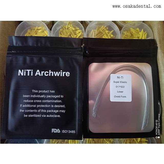 Arcos de alambre de ortodoncia de acero inoxidable resistentes a la corrosión