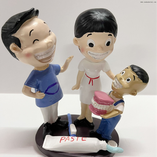 Nueva decoración de oficina Dental, adorno de estatuilla de dentista y niña pequeña, decoración de clínica Dental profesional