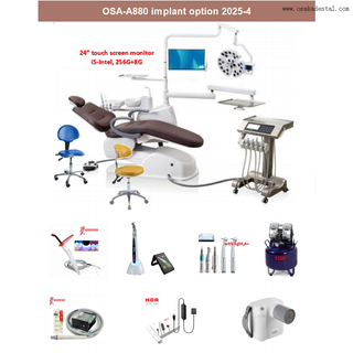 Unidad de implante dental para uso clínico Sillón dental con opción completa para uso en clínica dental OSA-A-880