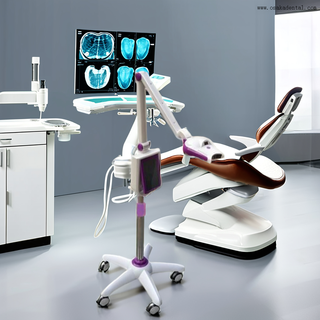 Innovador dispositivo de blanqueamiento dental para uso profesional en entornos de laboratorio modernos y futuristas