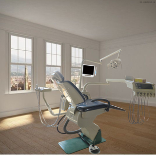 Unidad de silla dental con bandeja de instrumentos ligeros LED