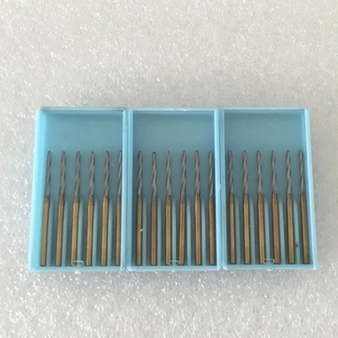 Fresa dental Zekrya de carburo dorado