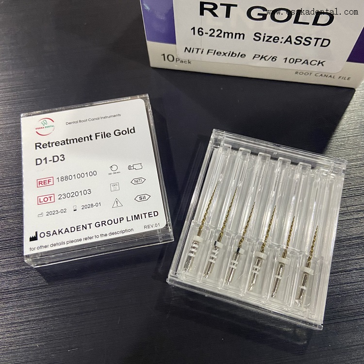 Limas Niti de retratamiento alternativo dental OSA-V3- DGold