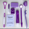 Kit de ortodoncia dental con cepillo y espejo en bolsa de malla de nailon