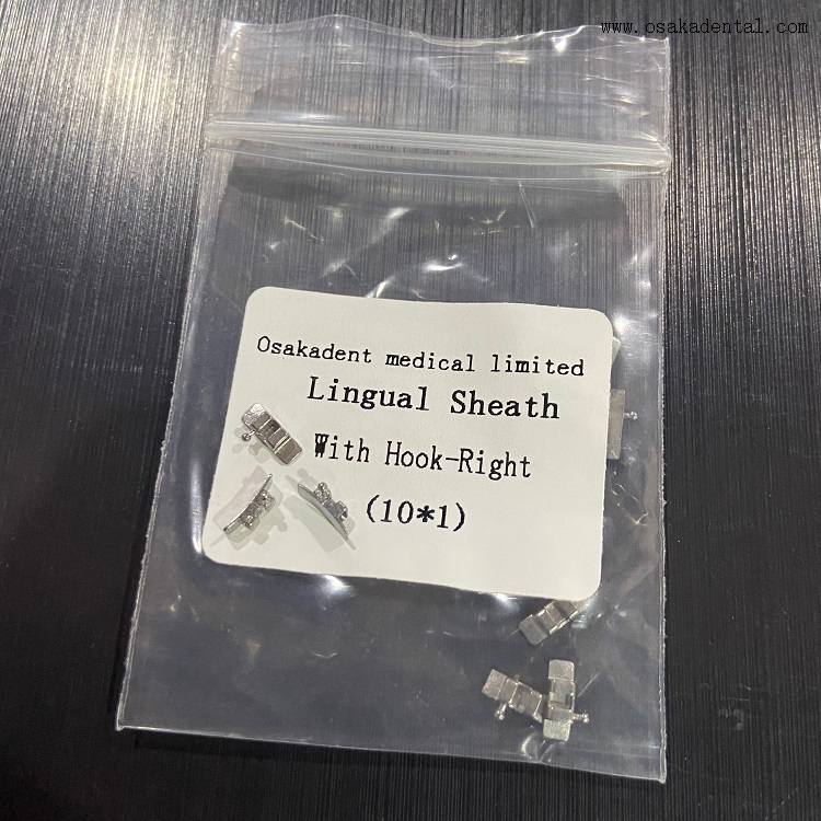 Funda Lingual de Ortodoncia Dental con Gancho Derecha