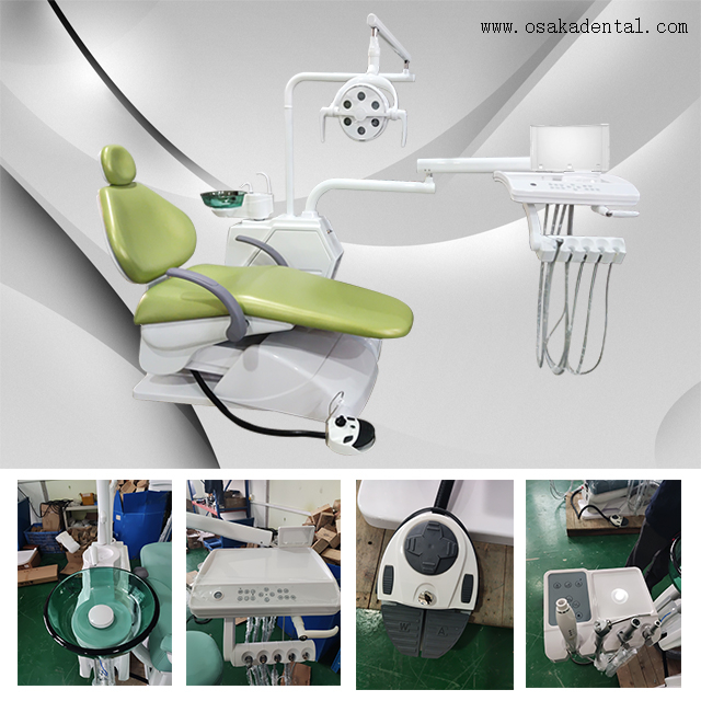Sillón dental de cuero suave con visor de rayos X grande/sillón dental de alta calidad 