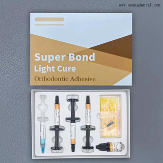 Material dental Adhesivo fotopolimerizable para ortodoncia dental