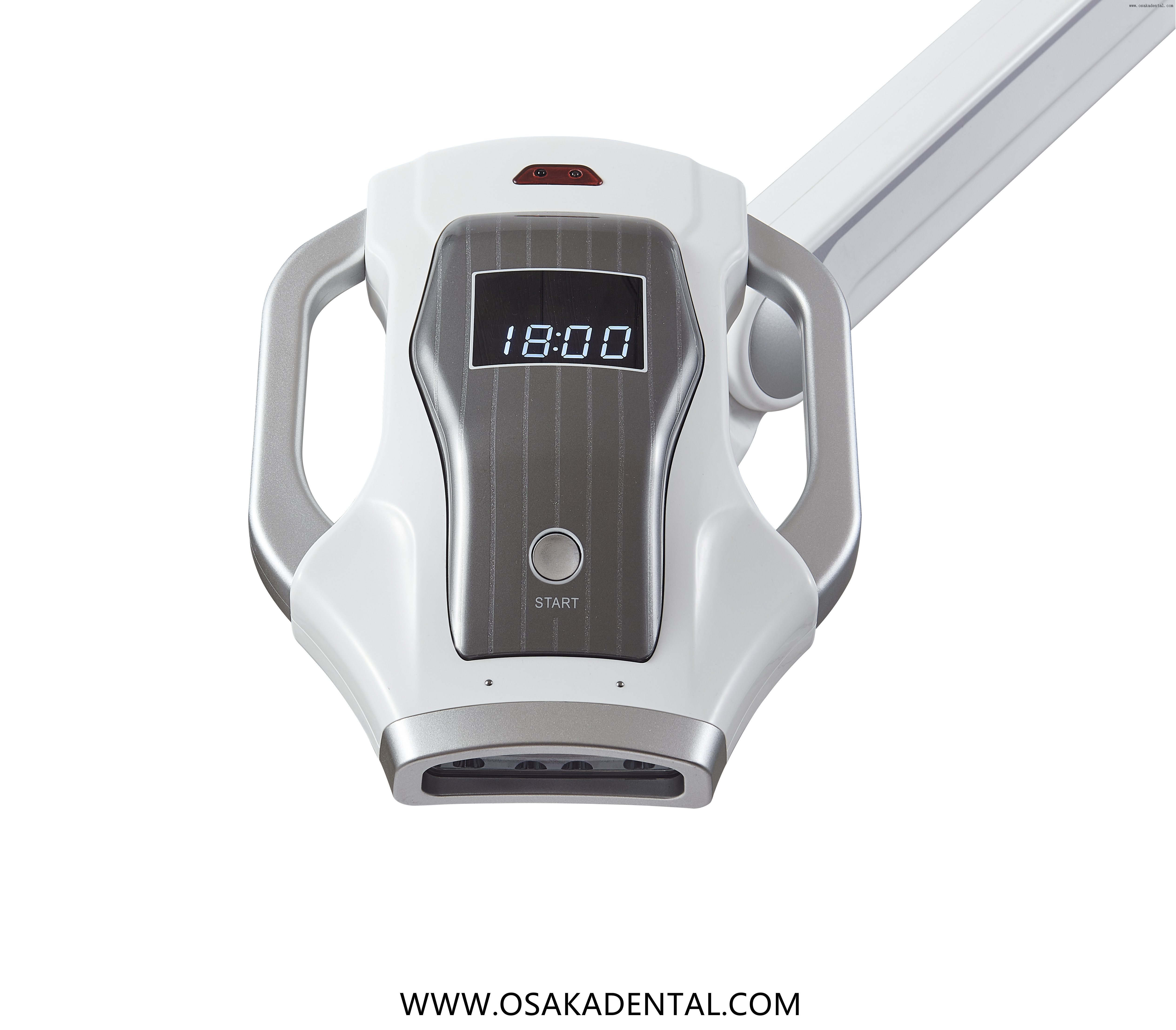 Lámpara blanqueadora de dientes Mobie de color azul con 10 LED y rueda