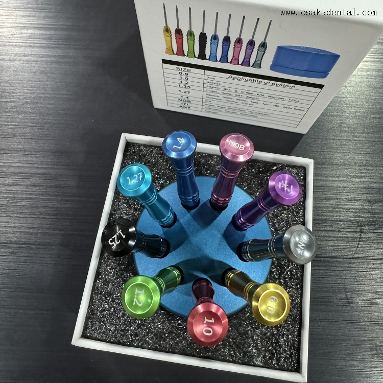 Juego de herramientas para implantes dentales 