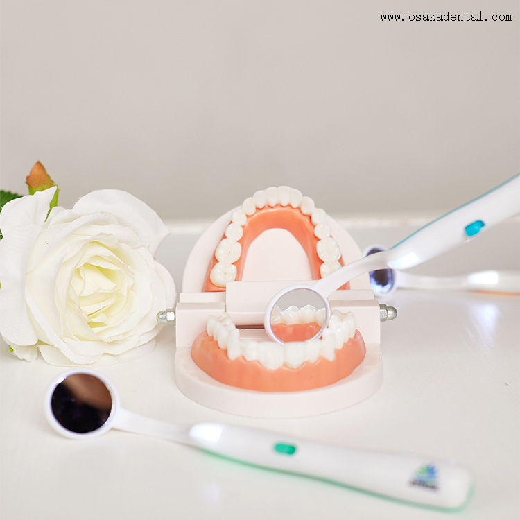 Espejo dental desechable con luz