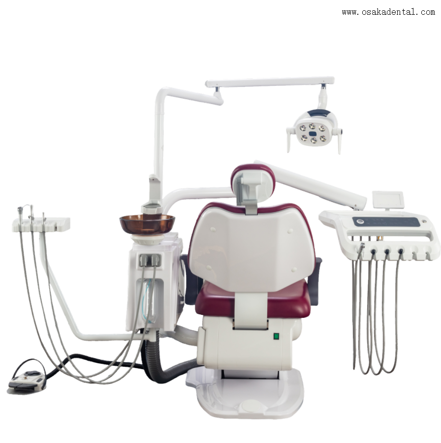 Unidad de sillón dental con botón táctil y sistema de control auxiliar