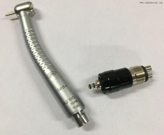 Pieza de mano dental con soporte de botón portátil