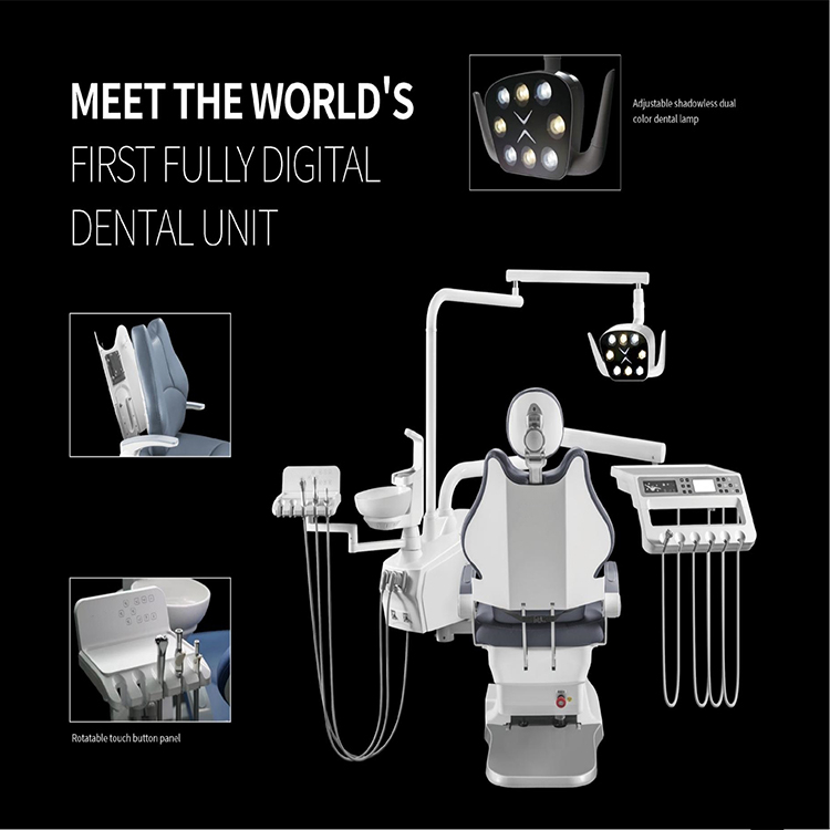 Unidad de sillón dental con asiento de diseño magnífico y ergonómico