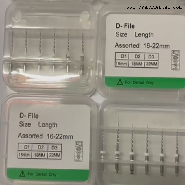 Uso dental de limas de retratamiento endodóntico resistentes a la separación con conicidad alta