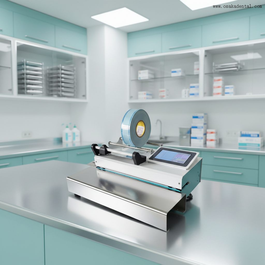 Máquina de sellado automático Dental con función de corte e impresión, máquina envasadora de bolsas de esterilización Dental