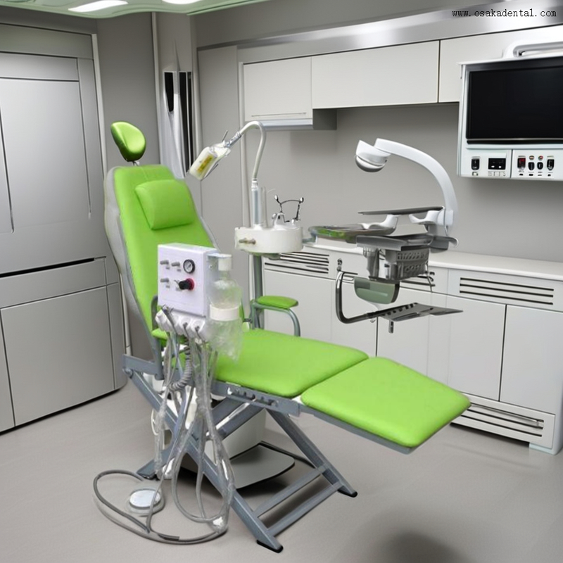 sillón dental plegable portátil con diseño compacto y móvil