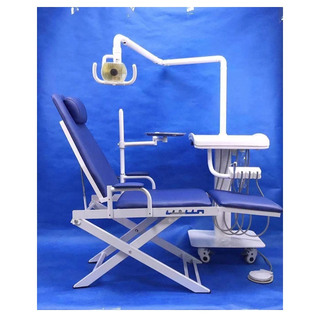 Unidad de silla dental portátil con bandeja móvil
