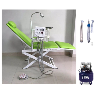 Nueva unidad de silla dental portátil con lámpara LED y compresor
