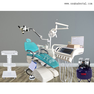 Sillón dental con máquina de rayos X dental y compresor de aire