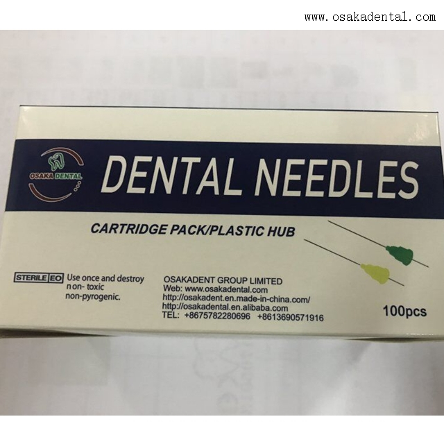 Aguja dental desechable 27G y 30G