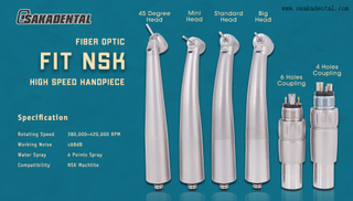 Pieza de mano dental de alta velocidad de fibra óptica FIT NSK