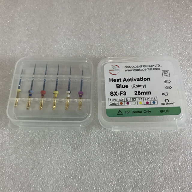 Archivos de endodónticos rotativos azules NITI.