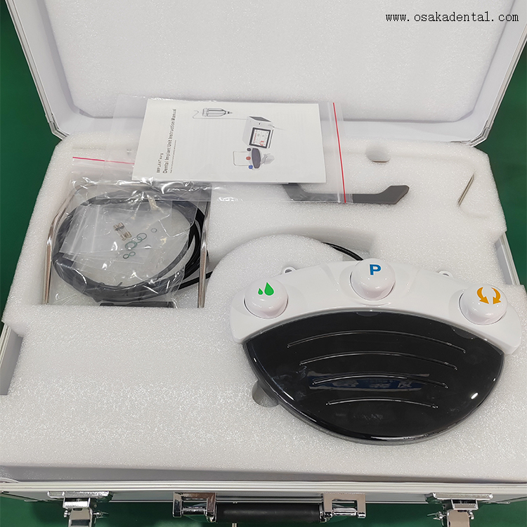 Máquina de implantes dentales con contraángulo de fibra óptica