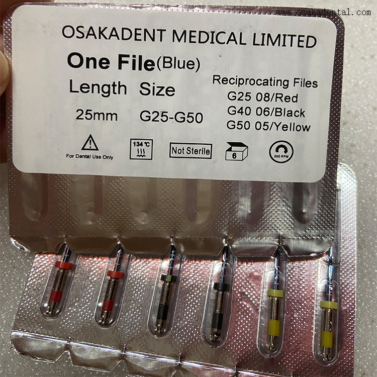 Endodoncia dental Niti Rotary One File System