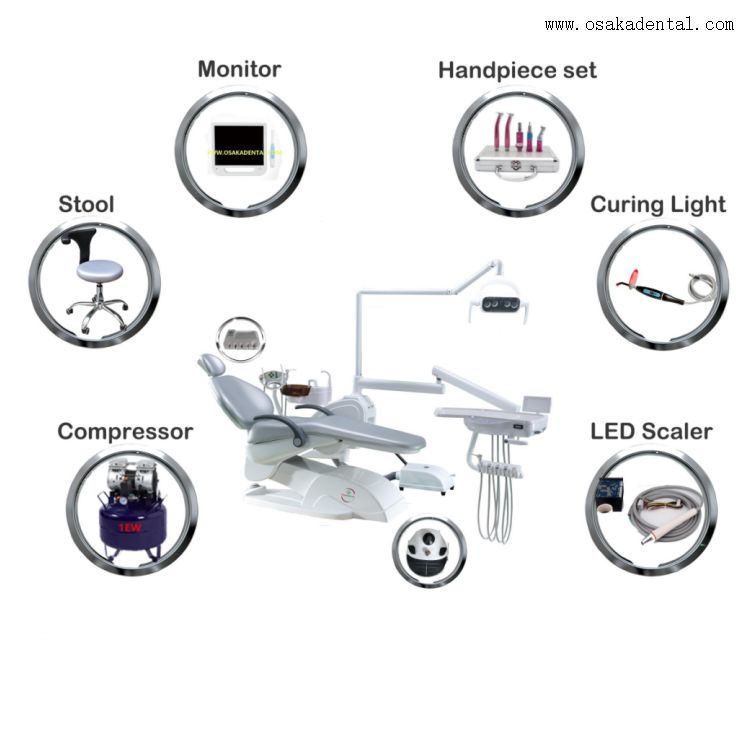 Nuevo sillón dental con luz LED con compresor de aire OSA-1-2022