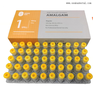 Ag 43% color amarillo Cápsula de aleación de amalgama dental 400 mg Derrame1