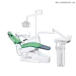 Sillón dental de lujo con un taburete de dentista, precio de equipos de unidad dental, sillón usado G1
