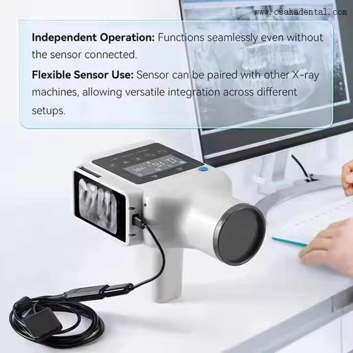 Máquina portátil de unidad de rayos X Dental con mango Dental, pantalla de imagen LCD instantánea y máquina de rayos X Dental con Sensor incorporado