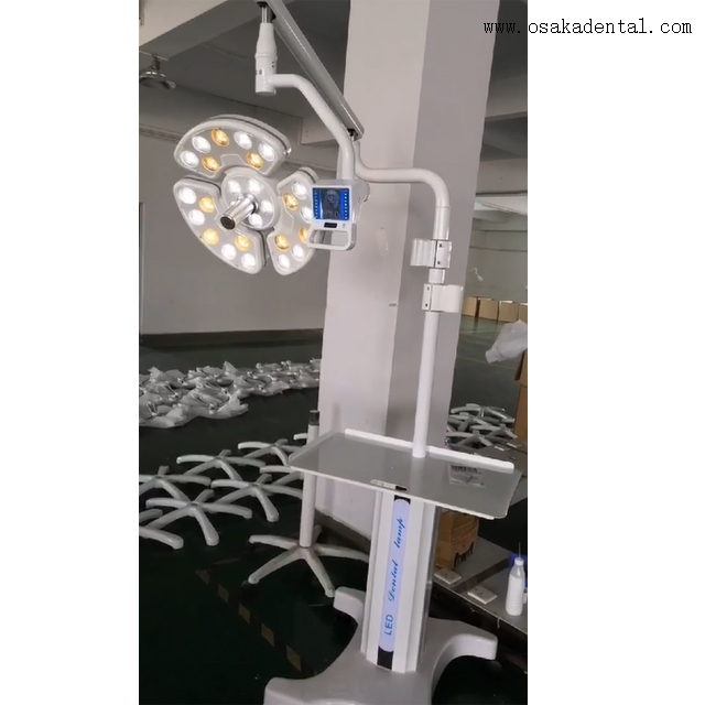 ‌Carro móvil ajustable para lámpara quirúrgica dental con brazo giratorio de 360°