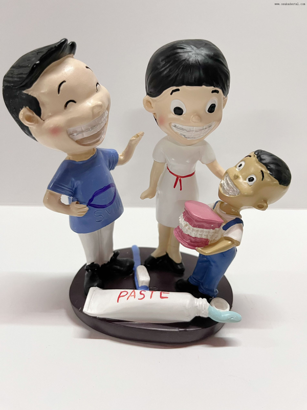 Nueva decoración de oficina Dental, adorno de estatuilla de dentista y niña pequeña, decoración de clínica Dental profesional