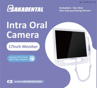Cámara intraoral dental con monitor blanco de 17 pulgadas que se instala en el sillón dental OSA-M950W