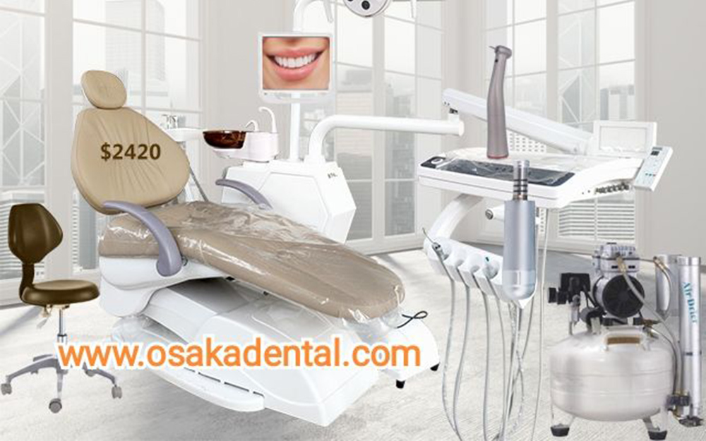 Sillón dental electrónico quirúrgico con taburete de dentista