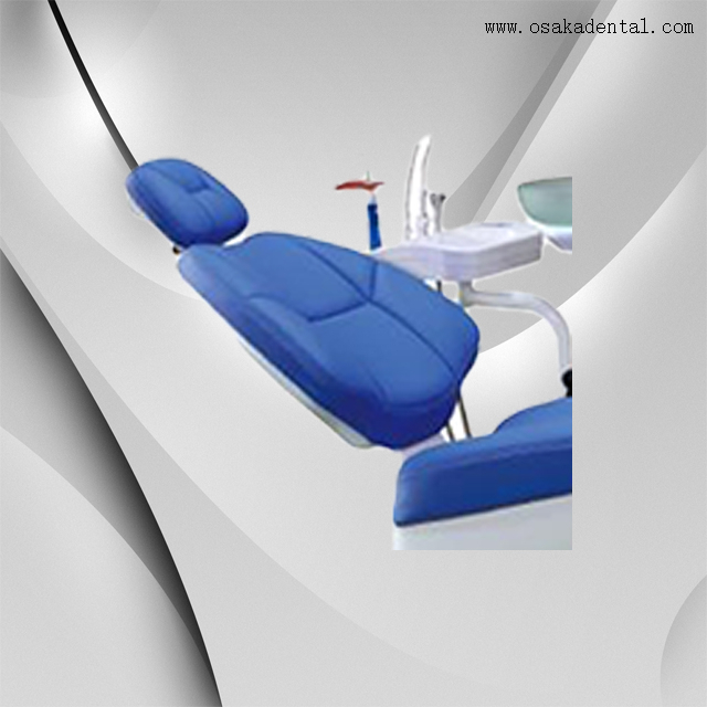 El vinilo cubre la silla dental de cuero con el material dental del alginato del taburete del dentista