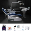 Cómodo sillón dental con cuero para clínica