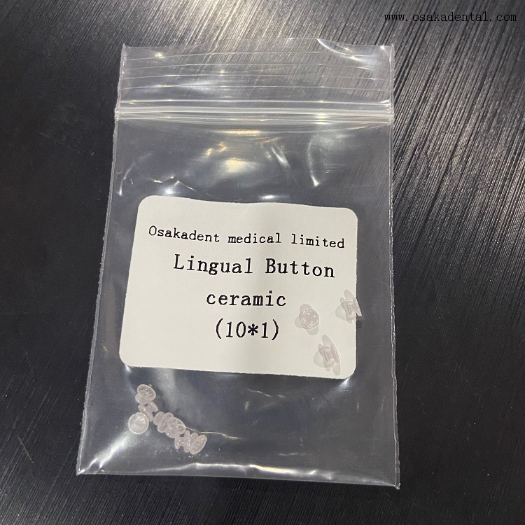Botón Lingual de ortodoncia dental de cerámica