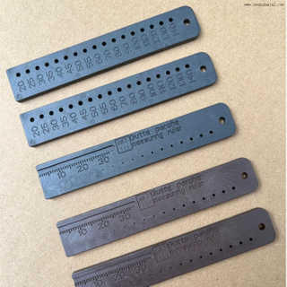 Regla de medición de gutapercha