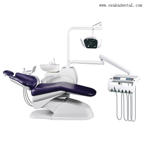 Sillón dental de alta calidad de color púrpura de OSAKA, unidad de sillón dental con máquina de blanqueamiento dental y algiante dental