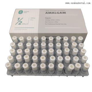 Ag 43% color blanco Cápsula de aleación de amalgama dental 200 mg Spill1/2