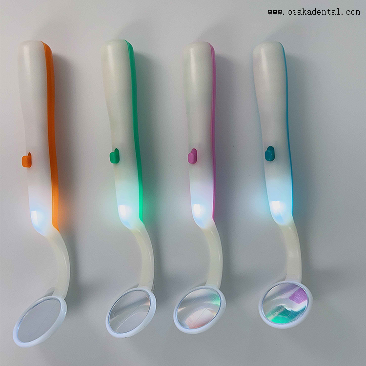 Espejo dental desechable con luz
