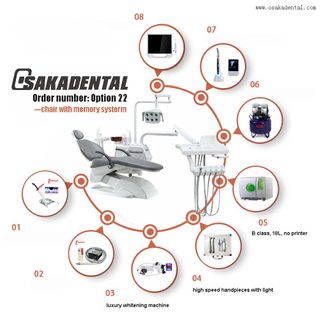 Sillón dental Memory Systerm con todos los equipos dentales, opción 22